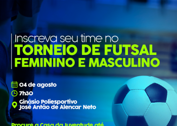 Pio IX 130 anos: inscrições abertas para o Torneio de Futsal Masculino e Feminino